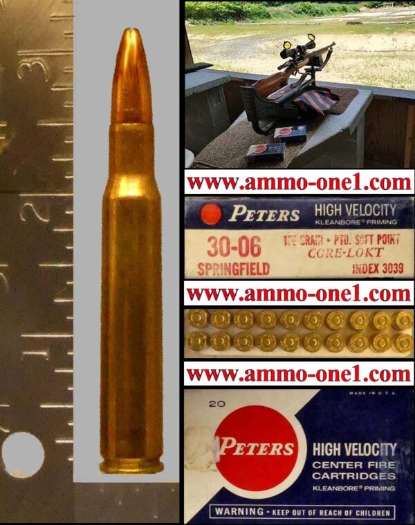 30-06 Sprinfield, "Heavy" 180 grain JSP, One Box of 20 cartridges. Volume Discounts to .95!