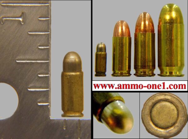 4.25mm Liliput, Smallest Center-fire cartridge! One Cartridge not a box. *Collectible! due to age may not fire, see page on why.*