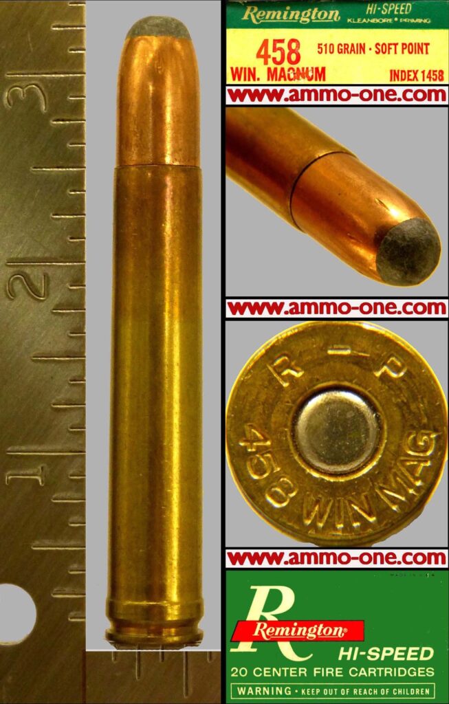.458 Win. Mag by Remington, One cartridge not a Box! - Ammo-One1