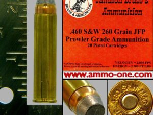 .460 Smith & Wesson Magnum by Jamison, 260 gr. JSP, One Cartridge not a Box.