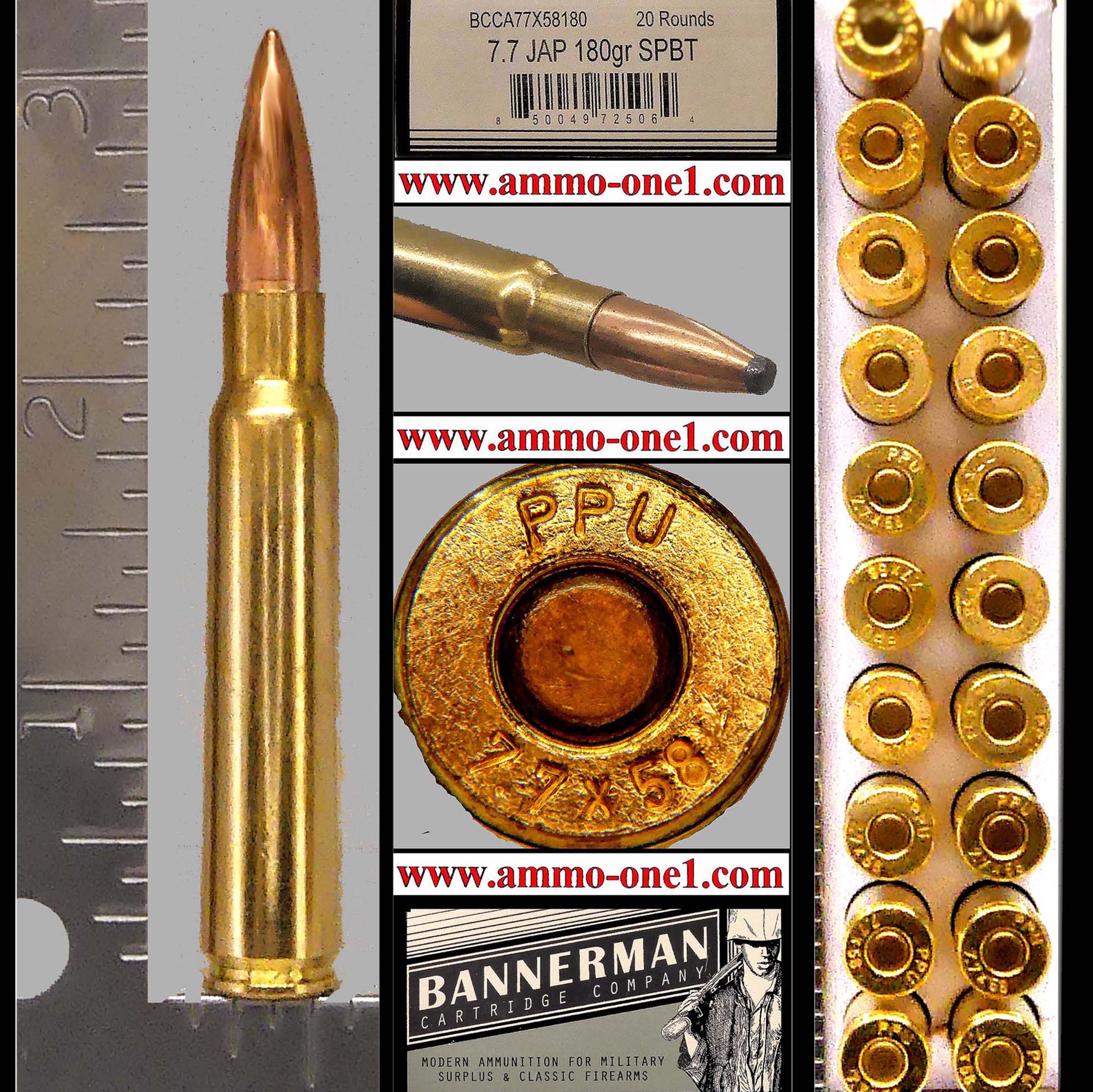 amu♡SHOP① 7.7x58mm Japanese, 174 gr. F.M.J* New production using New PPU