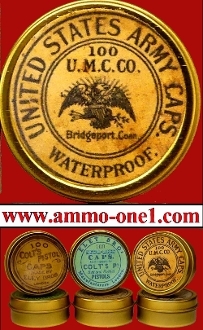United State Army Caps by UMC Percussion Cap 1 Replica Empty Tin
