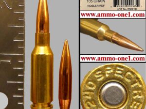 .240 spectre by sbr, 105 grain nosler rdf, one cartridge, not a box! new for 2023.