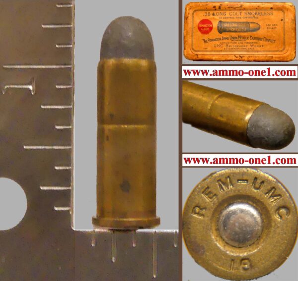 38 colt , long or 38 long colt, "rem umc 18" h/s for1918, one cartridge, not a box!