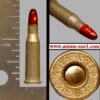 .218 bee, proof by winchester, "super x" h/s, jhp, *warning*, obsolete h/s, *red dye on bullet has scratches!*one cartridge, not box!