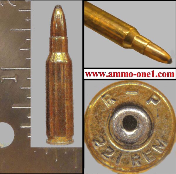 .221 remington fireball, "dummy" with very early unusual "r p 211 rem" h/s, jsp, heavy *patina* started, one cartridge not a box.