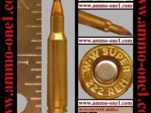 .222 remington by winchester, "jsp", "w w super"h/s, mint & bright, one cartridge not a box!
