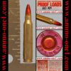 (a022) .223 remington factory "proof by remington, light purple dyed "r·p 223 rem" h/s, and dyed bullet, nickel plated brass case, 55 gr. fmj, one cartridge not a box. *warning*
