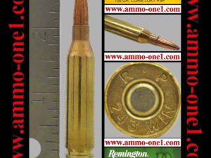 (item .003) .243 winchester by winchester, "mint!" new production, 95g. "xp" ballistic tip, one cartridge not a box (copy)