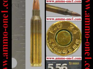 (b019) 5.56 nato by (new for 2024) federated ordnance, "f o" h/s, 55 gr, fmj, one cartridge, not a box
