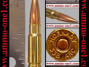 .338 arc by hornady 175grain match j.h.p projectile. one cartridge not a box!
